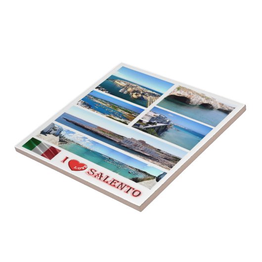 PGL025 SALENTO I Love, Apulië, Italië, Tegeltje (Zijkant)