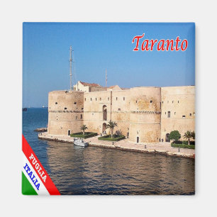 PGL041 TARANTO, Kasteel Aragonese Apulië, Koelkast Magneet