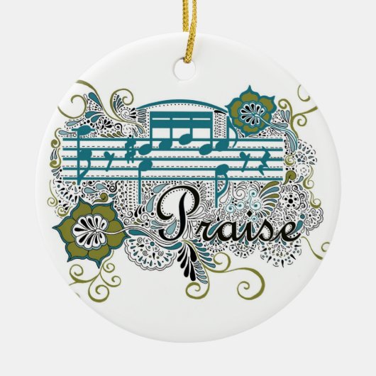 PGroei Henna Design Keramisch Ornament (Voorkant)