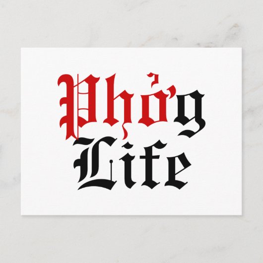 Phở g Life Briefkaart (Voorkant)