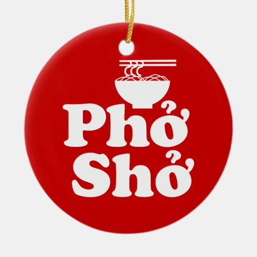 Phở Shở Keramisch Ornament (Voorkant)