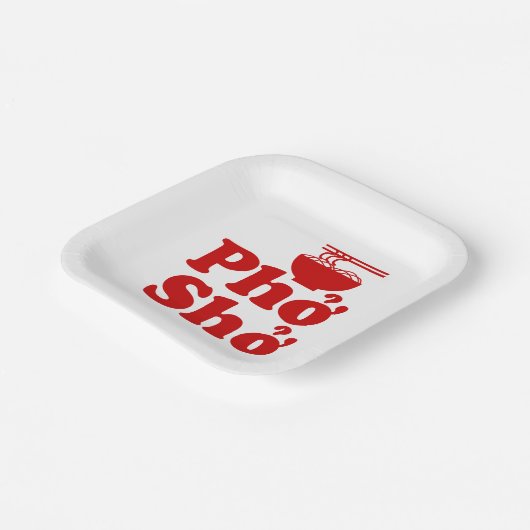 Phở Shở Papieren Bordje (Gebogen)