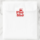 Phở Shở Vierkante Sticker (Tas)