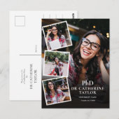 Ph.D. Degré 4 Photo Graduation Party Invitation Po (Devant / Derrière)