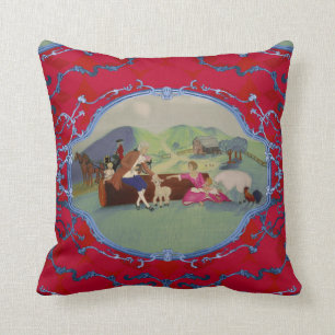 PH&D Frans Toile Pillow Red en Blue Kussen