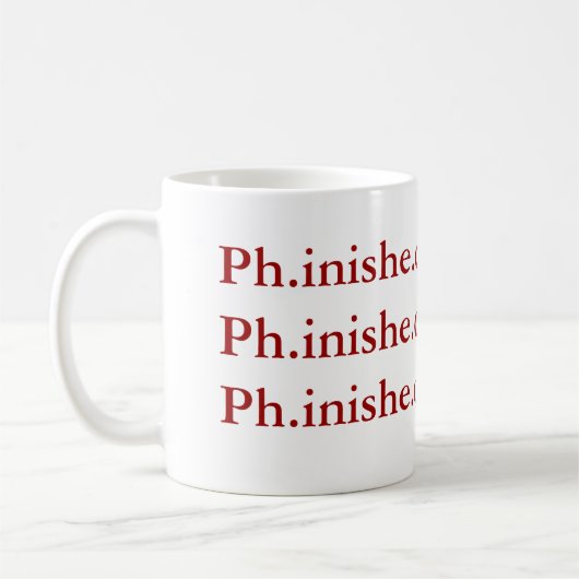 Ph.D. Tasse d'achèvement (Gauche)