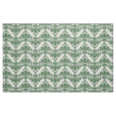 PH&D Tissu Damas d'antiquité vert foncé/blanc (Fat Quarter)