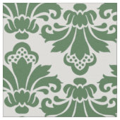 PH&D Tissu Damas d'antiquité vert foncé/blanc (Détail)
