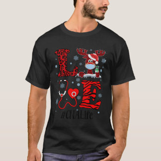 PH Liefde Rendier CNA Kerst Rood Plaid Leopard N T-shirt