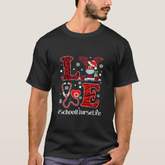 Ph Love Pset Leopard Kerstschool Zuster Reind T-shirt