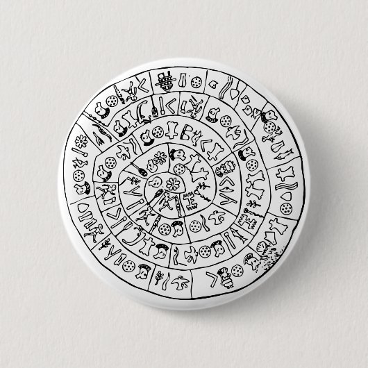 Phaistos-schijf Ronde Button 5,7 Cm (Voorkant)