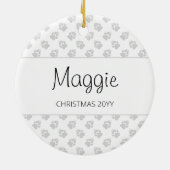 Phalène Dog met zwart en elk kleurenpatroon Keramisch Ornament (Achterkant)