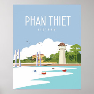 Phan Thiet vietnam Reisposter Poster