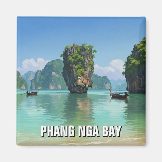 Phang Nga Bay Thailand Reizen Magneet (Voorkant)