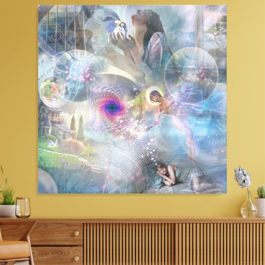 Phantasmagoria Fantasy Canvas Afdruk (Insitu (Woonkamer))