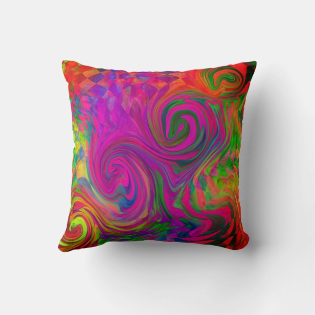 [Phantasmagoria] gedraaide zwirlingkleuren Kussen (Achterkant)