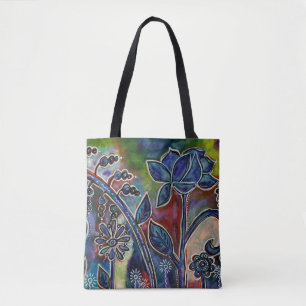 Phantasmagoric Lotus Flower Garden Draagtas