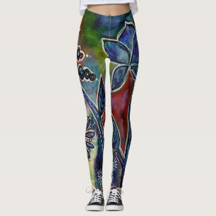 Phantasmagoric Lotus Flower Garden Leggings