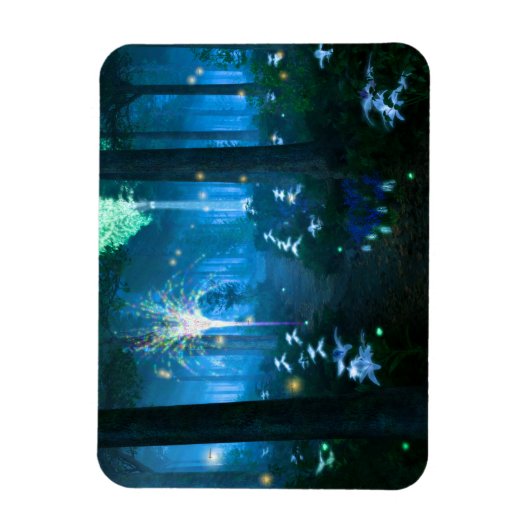 Phantasta's: Nachtnacht in zachte grond Flexibel M Magneet (Verticaal)