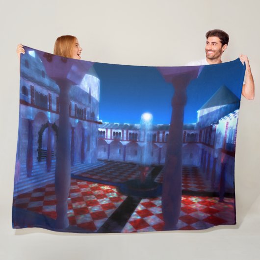 Phantastes: Courtyard of the Palace Fleece Blanket Deken (In situ)