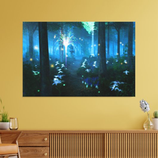 Phantastes: Nacht in Fairy Land Canvas Print (Insitu (Woonkamer))