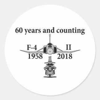 Phantom 60 jaar ronde sticker