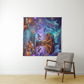 Phantom Carousel Halloween Wandkleed (In Situ (horizontaal))