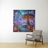 Phantom Carousel Halloween Wandkleed (In situ)