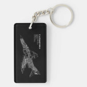 Phantom Fighter Jet (Supersonic Vliegtuig) Pilot Sleutelhanger (achterkant)