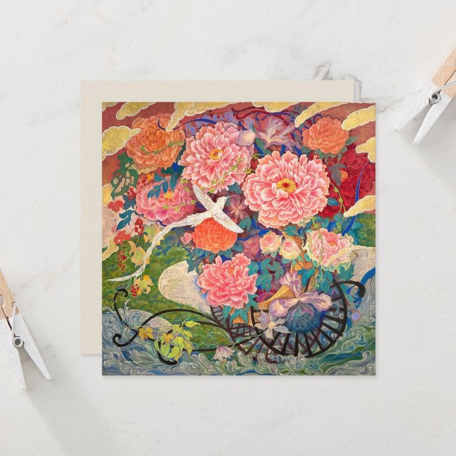 Phantom Flower Carriage: Nihonga Art Postcard (Voorkant / Achterkant in situ)