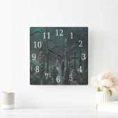 Phantom Graveyard Square Clock Vierkante Klok (Huis)