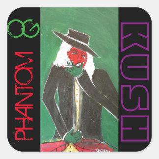 PHANTOM OG KUSH VIERKANTE STICKER