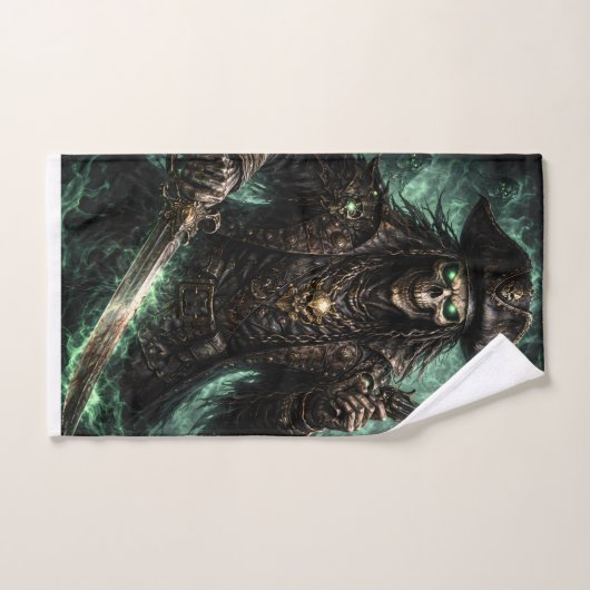 Phantom Pirate Skull – Dark Fantasy Reaper Fleece (Serviette à main)