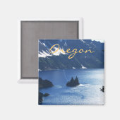 Phantom Ship Crater Lake Oregon Magnet Magneet (Voorkant / Achterkant)