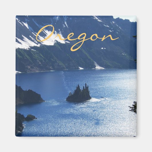 Phantom Ship Crater Lake Oregon Magnet Magneet (Voorkant)