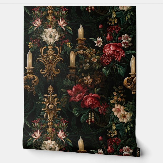 Phantom Yuletide Elegance Botanical Behang (Afrollen)