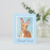 Pharaoh Hond Painting - Cute Original Dog Art Briefkaart (Staand voorkant)
