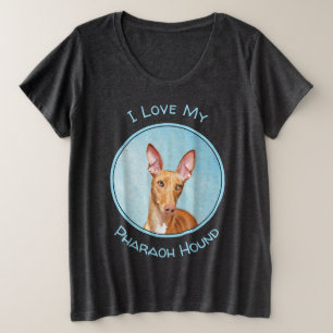 Pharaoh Hond Painting - Cute Original Dog Art Grote Maat T-shirt