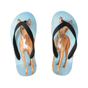 Pharaoh Hond Painting - Cute Original Dog Art Kinder Teenslippers
