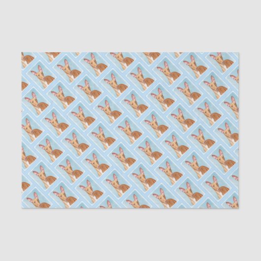 Pharaoh Hond Painting - Cute Original Dog Art Tissuepapier (Voorkant)