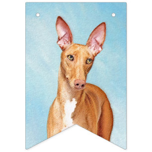 Pharaoh Hond Painting - Cute Original Dog Art Vlaggetjes
