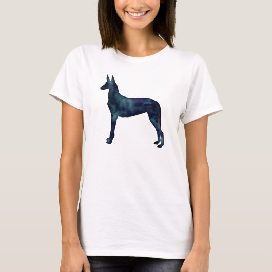 Pharaoh Hound Black Waterverf Silhouette T-shirt (Voorkant)