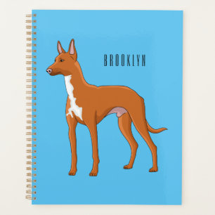 Pharaoh hound dog cartoon illustration