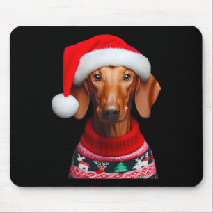 Pharaoh Hound Dog Met Kerstman Hoed Kerst Nu Muismat