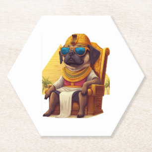 Pharaoh Pug - Oude Egyptische hond Kartonnen Onderzetters