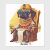 Pharaoh Pug - Oude Egyptische hond Sticker (Vel)
