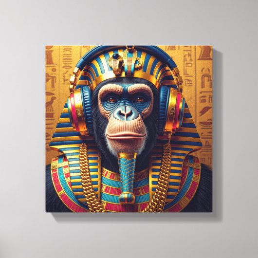 PHARAOH TUT-CHIMPANZEE 3 CANVAS AFDRUK (Voorkant)