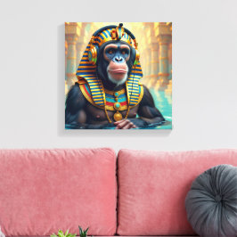 PHARAOH TUT-CHIMPANZEE 5 CANVAS AFDRUK