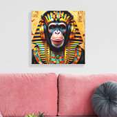 PHARAOH TUT-CHIMPANZEE CANVAS AFDRUK (Insitu (Woonkamer))