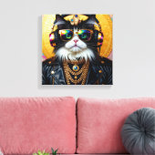 PHARAOH TUT-PERSIAN CAT 2 CANVAS AFDRUK (Insitu (Woonkamer))